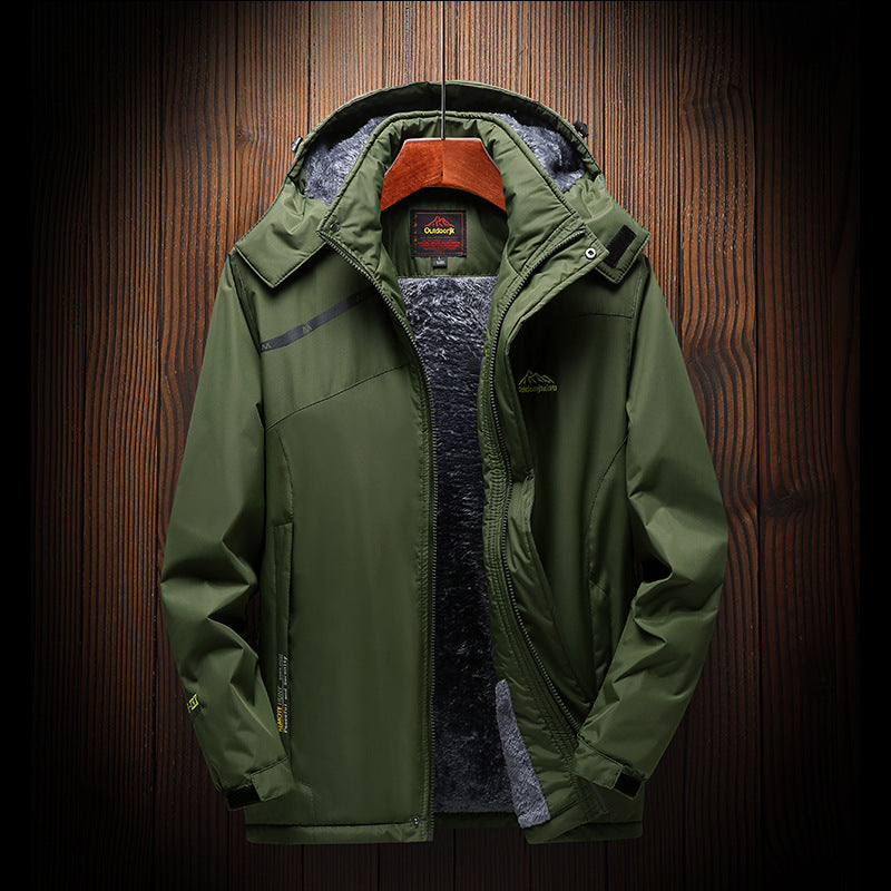 Fleece-lined Thickened Outdoor Shell Jacket